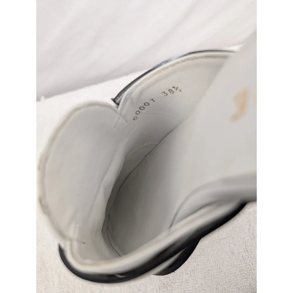 Frame Le Sweetzer Slides Womens 38.5 (7.5 US) White Leather Slide On Mule Flats